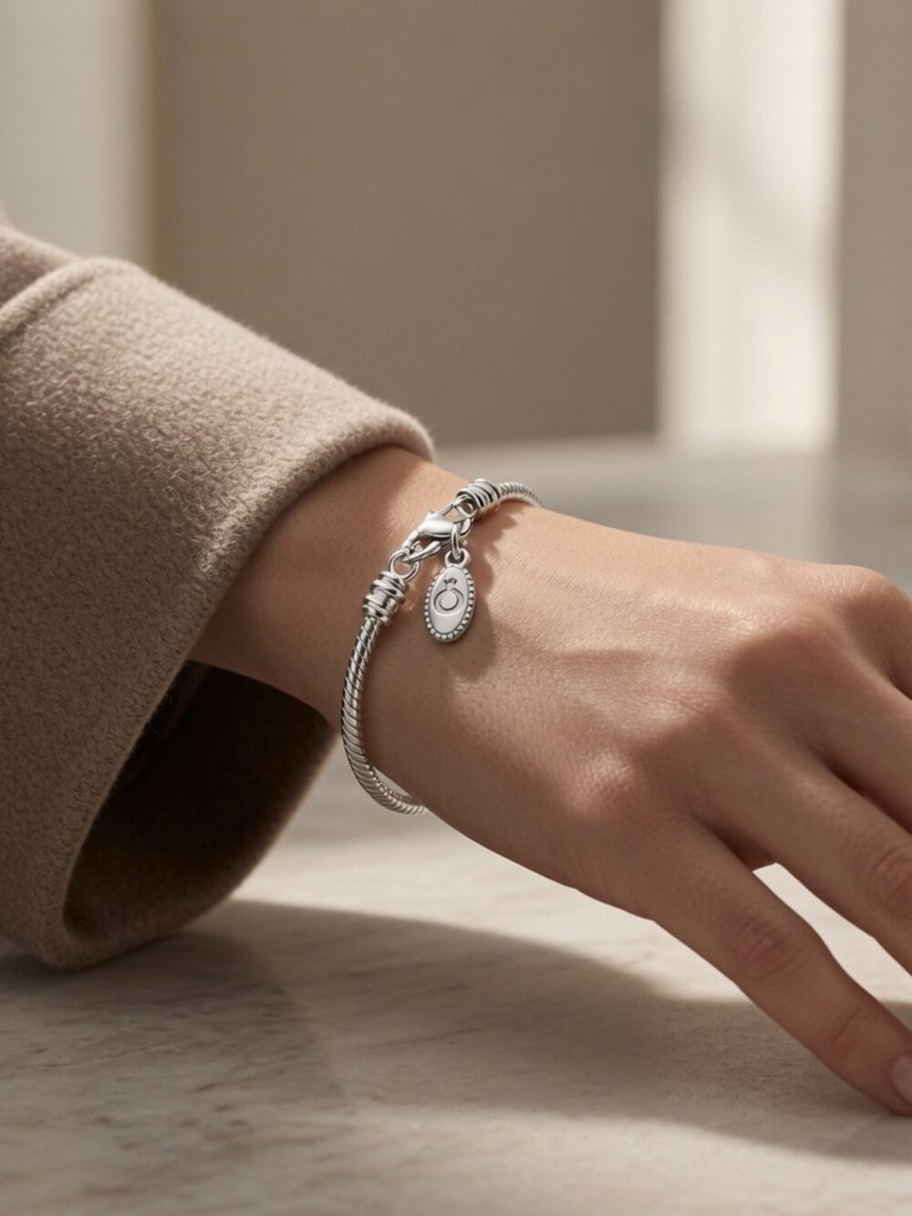 Pandora snake chain bracelet, 3 mm thick